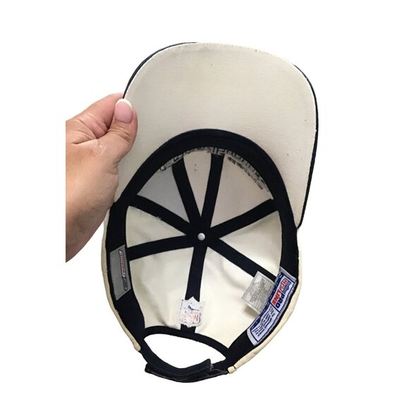 DALLAS COWBOYS MENS WHITE/NAVY 100% COTTON SNAP BACK HAT - Picture 7 of 7